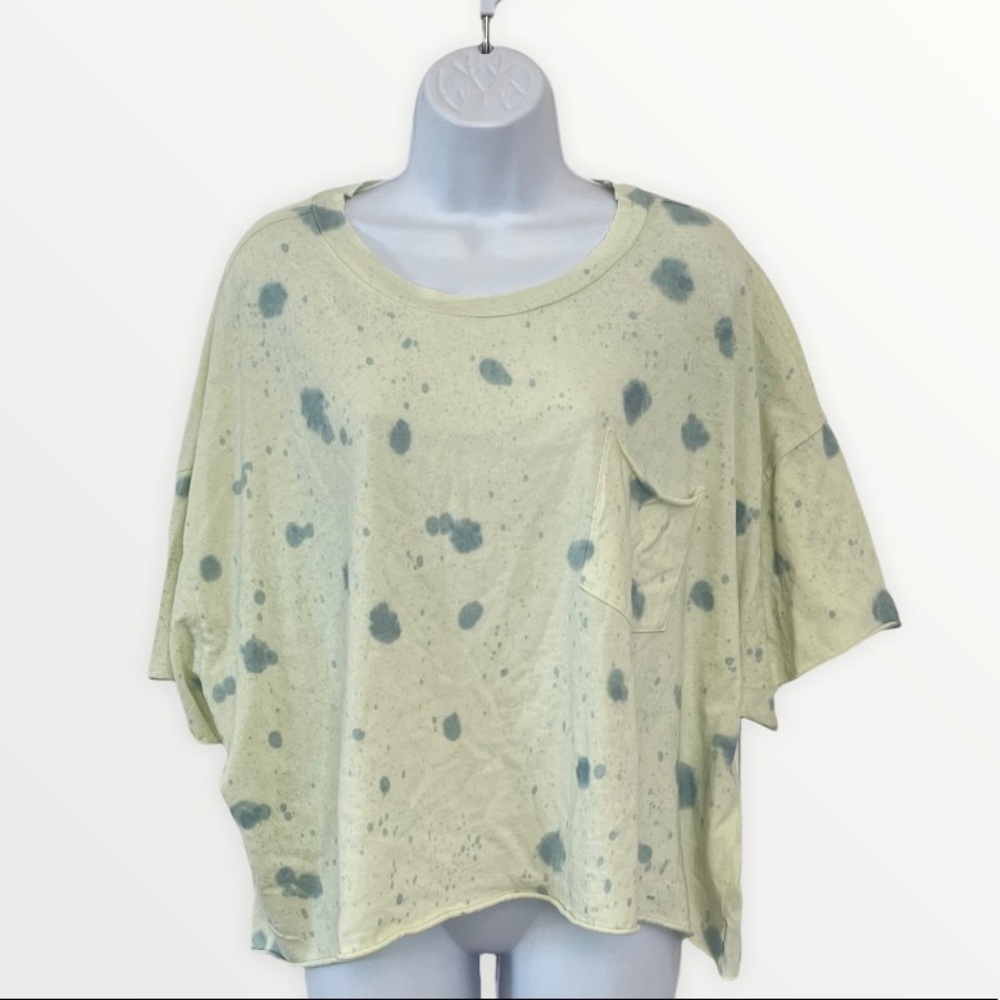 Abound Oversized Boxy Lime Green Tie Dye Short sleeve